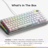 Mechaninė žaidimų klaviatūra GLORIOUS GMMK 3 PRO HE 75% surinkta laidinė USB QWERTY sidabrinė