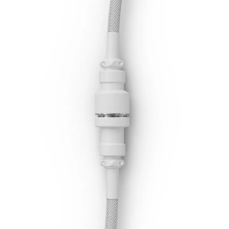 Suvyniotas USB laidas GLORIOUS GMMK Ghost White (GLO-KB-ACC-CBL-COIL-GWHT) – suvyniotas klaviatūros laidas, Ghost White spalva