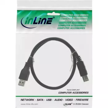 USB 3.2 Gen.1 laidas jungtis A (kištukas) / jungtis B (kištukas) InLine 35320 2 m juodas
