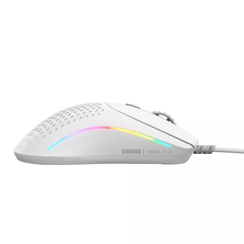 Glorious Gaming Glorious Model O 2 Mini - Matinė balta, Dešiniarankė, Optinė, USB Type-A, 26000 DPI, Balta