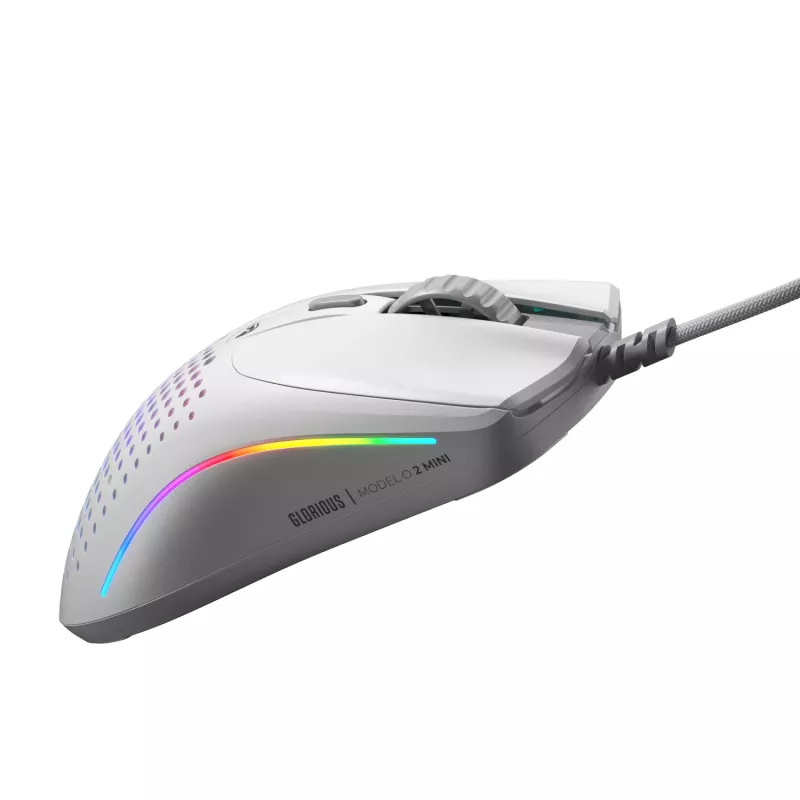 Glorious Gaming Glorious Model O 2 Mini - Matinė balta, Dešiniarankė, Optinė, USB Type-A, 26000 DPI, Balta