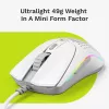 Glorious Gaming Glorious Model O 2 Mini - Matinė balta, Dešiniarankė, Optinė, USB Type-A, 26000 DPI, Balta