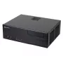 PC korpusas SILVERSTONE Grandia GD05 HTPC juodas — Mini‑ITX/DTX/Micro‑ATX, 2×3,5 colio + 2×2,5 colio, 1×5,25 colio, 3×120 mm šoniniai ventiliatoriai, USB 3.0