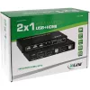 InLine 2x1 HDMI KVM jungiklis, 2x1, HDMI 4K2K, USB 2.0 šakotuvas, su garso įvestimi
