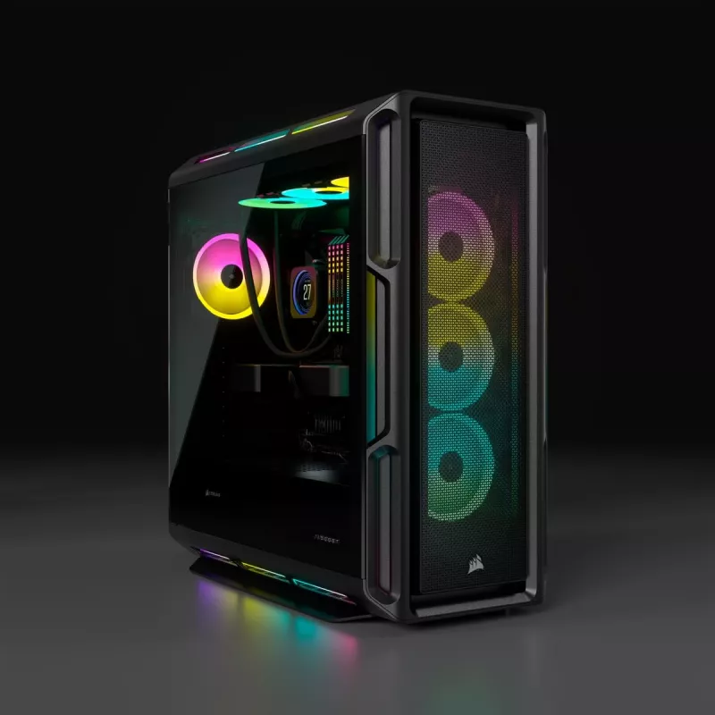 CORSAIR Mid-tower ATX kompiuterio korpusas - Icue 5000t - RGB grūdintas stiklas - juodas