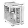 PC Case ASUS TUF GAMING GT502 Horizon TG ARGB White — Midi Tower, ATX, grūdintas stiklas, 4×3,5 colio nišos, maks. GPU 400 mm