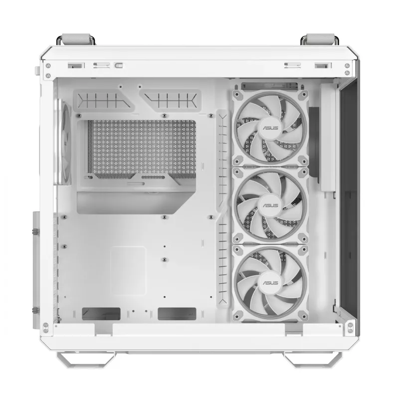 PC Case ASUS TUF GAMING GT502 Horizon TG ARGB White — Midi Tower, ATX, grūdintas stiklas, 4×3,5 colio nišos, maks. GPU 400 mm