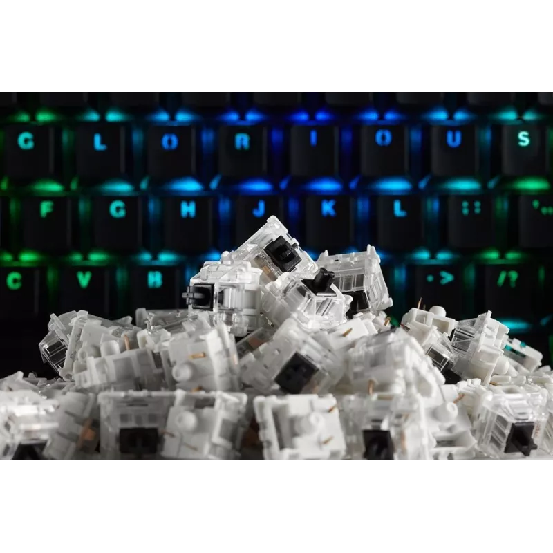 Glorious Gaming Gateron Juoda Switches - Linear Silent, Juoda, 120 vnt., Gateron, Glorious PC Gaming Race GMMK, China