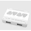 Oro aušintuvas ASUS TUF GAMING TF120 ARGB WHITE EDITION — 3×120 mm ventiliatoriai, 1900 RPM, 29 dB, nuotolinio valdymo pultelis