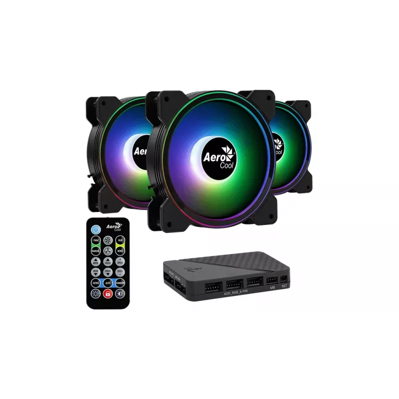 Aerocool Saturn 12F ARGB Pro kompiuterio korpuso ventiliatorius 12 cm juodas