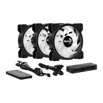 Aerocool Saturn 12F ARGB Pro kompiuterio korpuso ventiliatorius 12 cm juodas