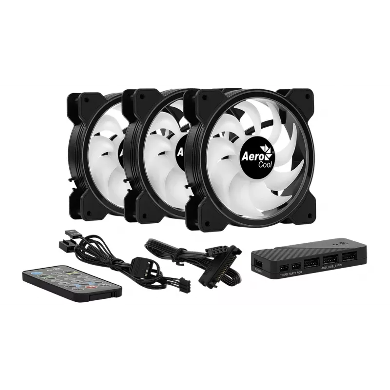 Aerocool Saturn 12F ARGB Pro kompiuterio korpuso ventiliatorius 12 cm juodas