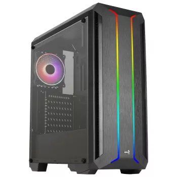 Aerocool SKYLINEV2BK PC ATX Case Dual Front Panel LED ARGB Fan ARGB 12cm Juoda