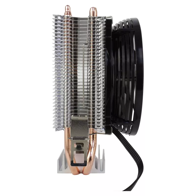 AEROCOOL VERKHO2 procesoriaus aušintuvas su 90 mm ventiliatoriumi, hidrauliniu guoliu, 800–2000 RPM, 110 W TDP, kelių lizdų palaikymas (atidaryta pakuotė)
