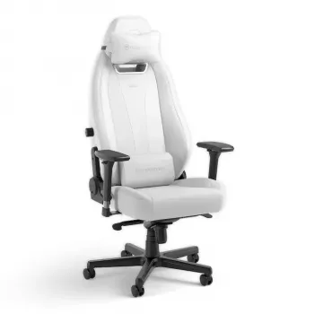Žaidimų kėdė noblechairs LEGEND — paminkštinta sėdynė, balta, 520 mm plotis, aukštis 132–142 cm, maks. apkrova 150 kg