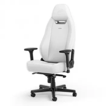 Žaidimų kėdė noblechairs LEGEND — paminkštinta sėdynė, balta, 520 mm plotis, aukštis 132–142 cm, maks. apkrova 150 kg