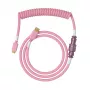 Suvyniota USB laido spiralė GLORIOUS GMMK Pixel Pink 1,5 m – nuimamas suvyniotas laidas klaviatūroms