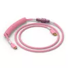 Suvyniota USB laido spiralė GLORIOUS GMMK Pixel Pink 1,5 m – nuimamas suvyniotas laidas klaviatūroms