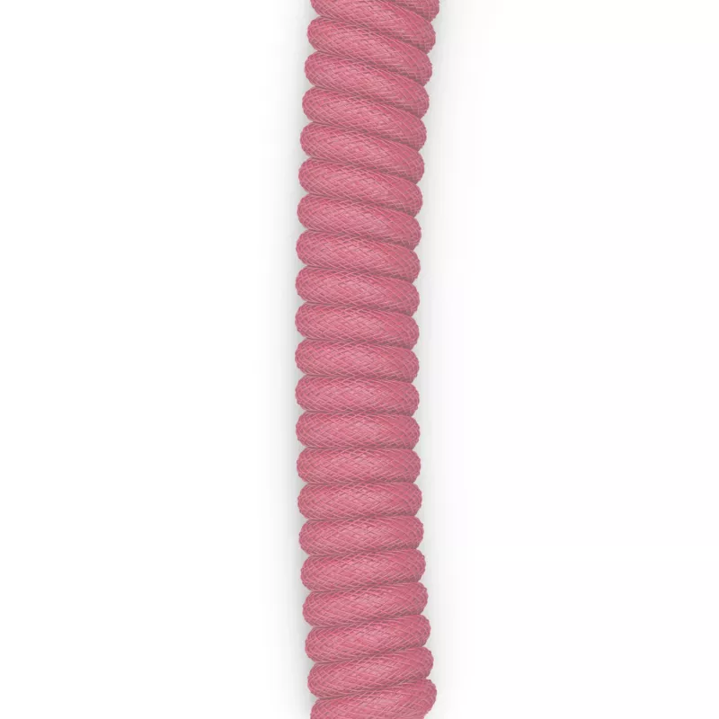 Suvyniota USB laido spiralė GLORIOUS GMMK Pixel Pink 1,5 m – nuimamas suvyniotas laidas klaviatūroms