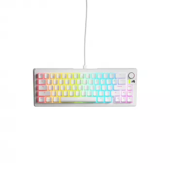 Mechaninė žaidimų klaviatūra GLORIOUS GMMK 3 65% balta — laidinė USB, RGB, QWERTY (US)