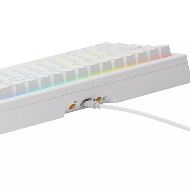 Mechaninė žaidimų klaviatūra GLORIOUS GMMK 3 65% balta — laidinė USB, RGB, QWERTY (US)