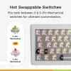 Mechaninė žaidimų klaviatūra GLORIOUS GMMK 3 65% balta — laidinė USB, RGB, QWERTY (US)