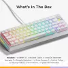 Mechaninė žaidimų klaviatūra GLORIOUS GMMK 3 65% balta — laidinė USB, RGB, QWERTY (US)