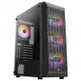 Aerocool BEAMBKV2 Žaidimų ATX korpusas 4 ventiliatoriai 12 cm FRGB juodas, PC, juodas, ATX, micro ATX, Mini-ITX, žaidimams, mėlyna, žalia, raudona, priekis, šonas