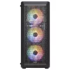 Aerocool BEAMBKV2 Žaidimų ATX korpusas 4 ventiliatoriai 12 cm FRGB juodas, PC, juodas, ATX, micro ATX, Mini-ITX, žaidimams, mėlyna, žalia, raudona, priekis, šonas
