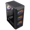 Aerocool BEAMBKV2 Žaidimų ATX korpusas 4 ventiliatoriai 12 cm FRGB juodas, PC, juodas, ATX, micro ATX, Mini-ITX, žaidimams, mėlyna, žalia, raudona, priekis, šonas