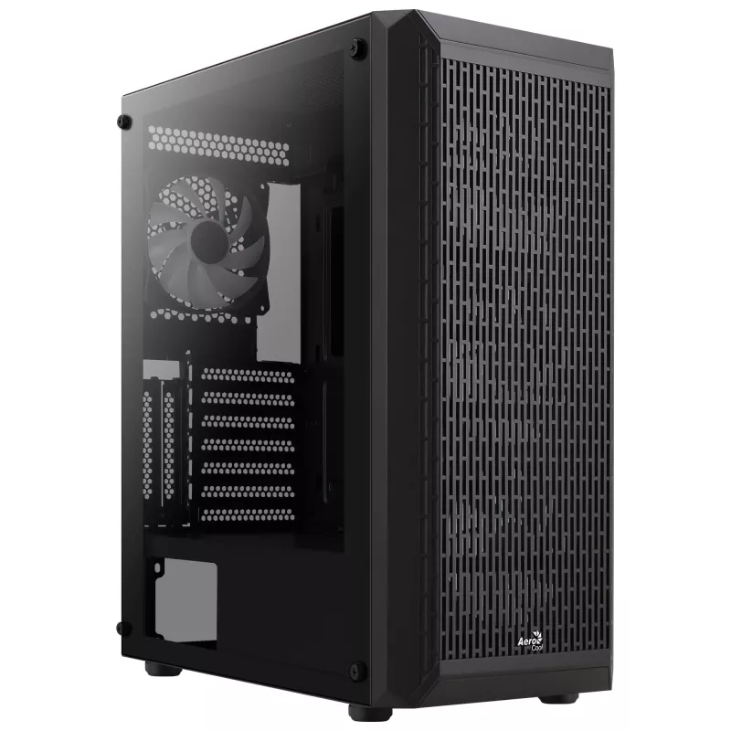 Aerocool BEAMBKV2 Žaidimų ATX korpusas 4 ventiliatoriai 12 cm FRGB juodas, PC, juodas, ATX, micro ATX, Mini-ITX, žaidimams, mėlyna, žalia, raudona, priekis, šonas