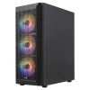 Aerocool BEAMBKV2 Žaidimų ATX korpusas 4 ventiliatoriai 12 cm FRGB juodas, PC, juodas, ATX, micro ATX, Mini-ITX, žaidimams, mėlyna, žalia, raudona, priekis, šonas