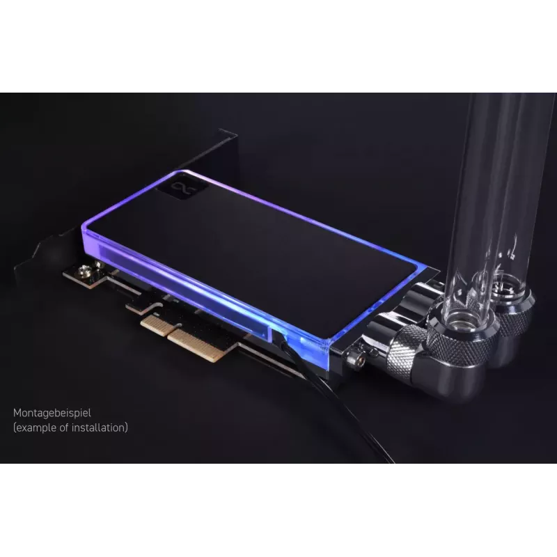 Alphacool Core M.2 NVMe PCIe 5.0 skysčio aušintuvas su galine plokšte