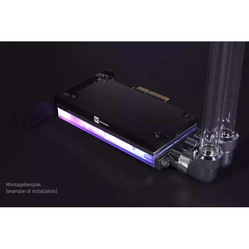 Alphacool Core M.2 NVMe PCIe 5.0 skysčio aušintuvas su galine plokšte