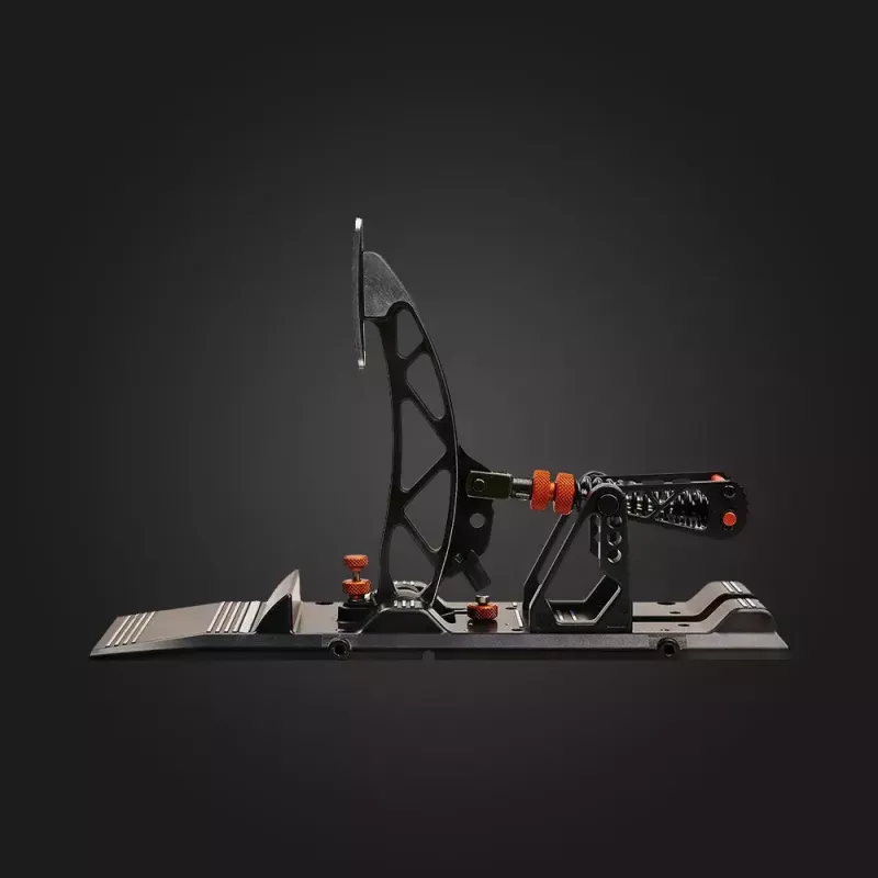 Asetek Gaming Pedals 40-010-0000002 — Laidiniai kompiuteriniai pedalai, aliuminio/bronzos korpusas, juoda/oranžinė/balta