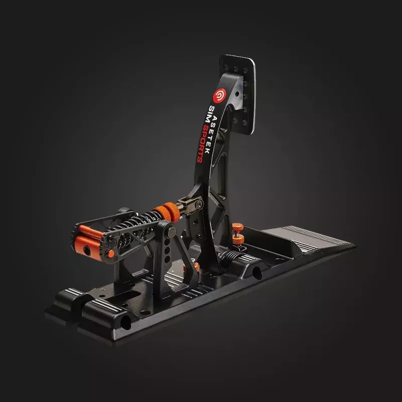 Asetek Gaming Pedals 40-010-0000002 — Laidiniai kompiuteriniai pedalai, aliuminio/bronzos korpusas, juoda/oranžinė/balta