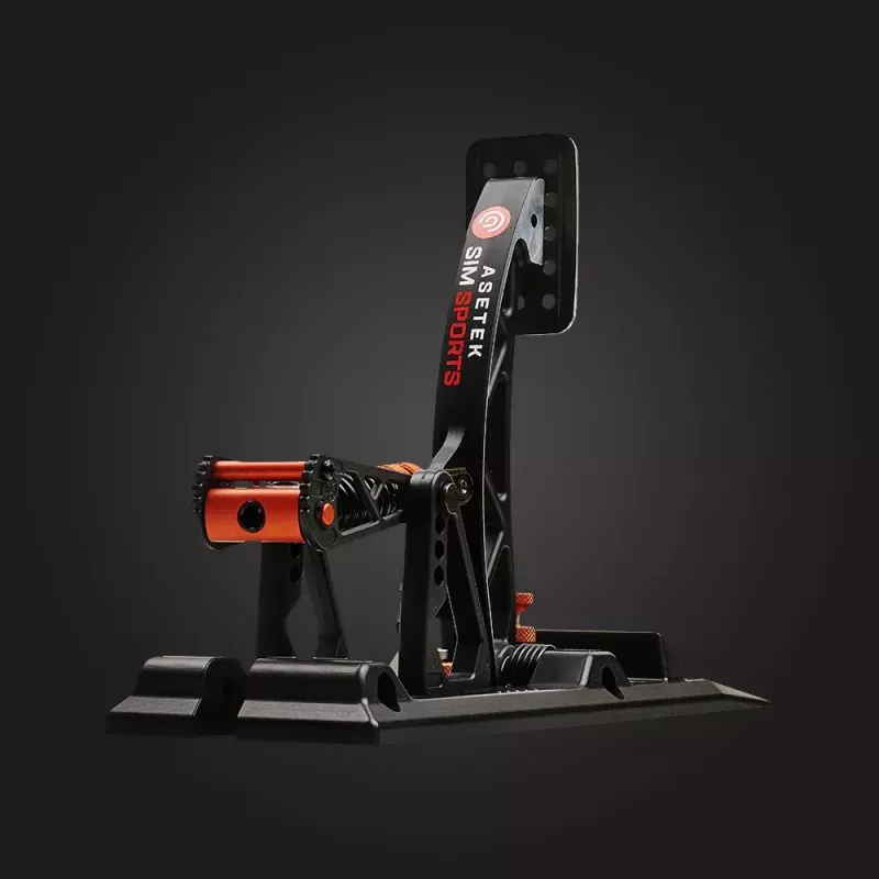 Asetek Gaming Pedals 40-010-0000002 — Laidiniai kompiuteriniai pedalai, aliuminio/bronzos korpusas, juoda/oranžinė/balta