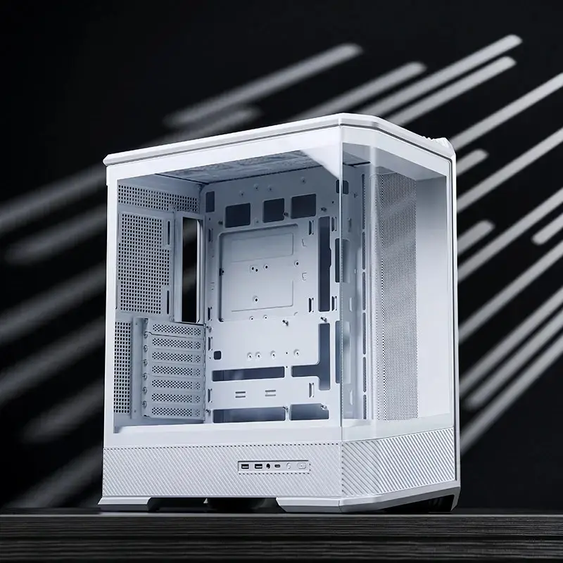 Kompiuterio korpusas Jonsbo D400 Midi Tower ATX grūdintas stiklas - baltas