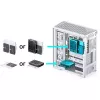 Kompiuterio korpusas Jonsbo D400 Midi Tower ATX grūdintas stiklas - baltas