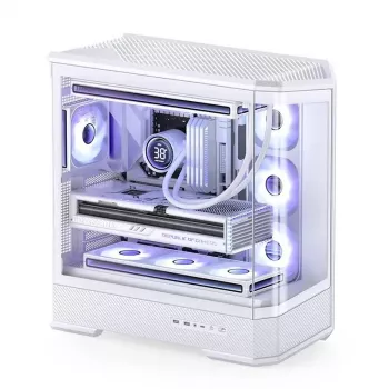 Kompiuterio korpusas Jonsbo D400 Midi Tower ATX grūdintas stiklas - baltas
