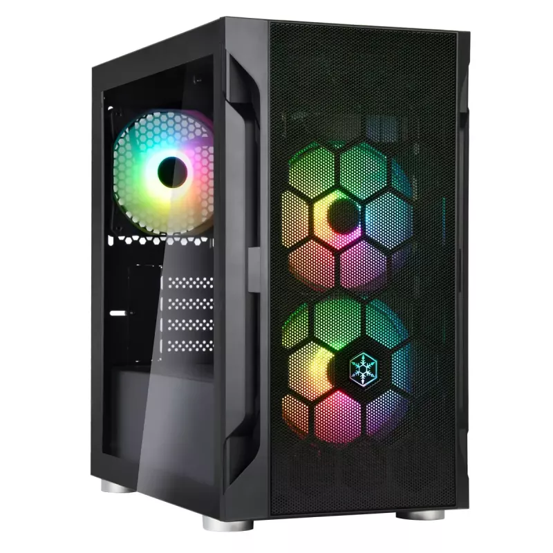 PC korpusas Sidabrinėstone FARA H1M PRO Micro Tower juoda