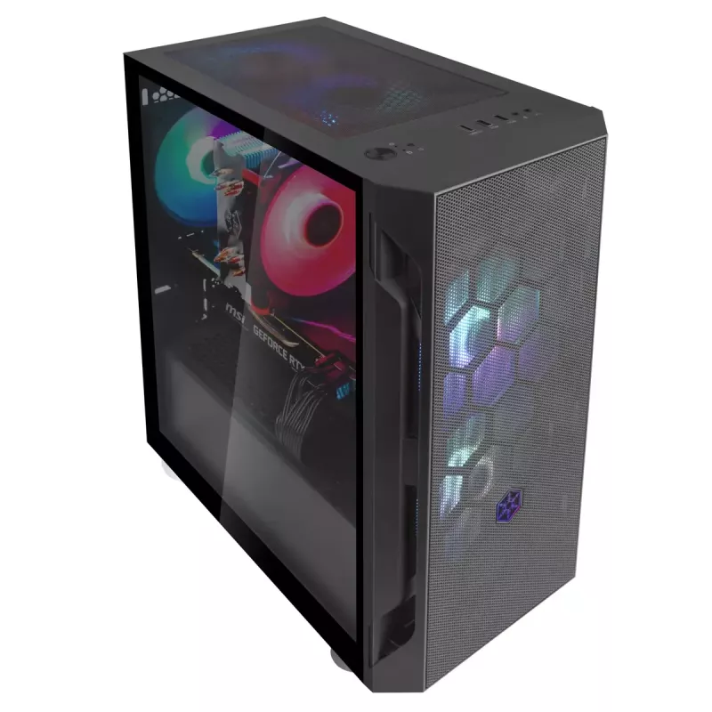 PC korpusas Sidabrinėstone FARA H1M PRO Micro Tower juoda