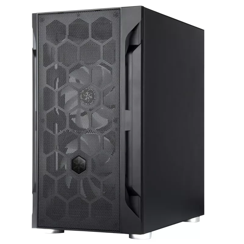 PC korpusas Sidabrinėstone FARA H1M PRO Micro Tower juoda