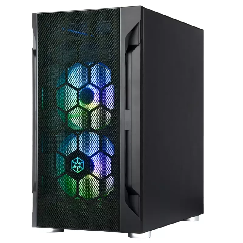 PC korpusas Sidabrinėstone FARA H1M PRO Micro Tower juoda