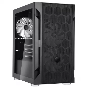 PC korpusas Sidabrinėstone FARA H1M PRO Micro Tower juoda