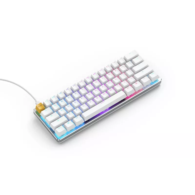 Glorious Gaming GMMK klaviatūra USB QWERTY US International sidabrinė, balta