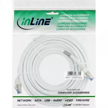InLine pataisymo kabelis S/FTP PiMF Cat.6A be halogenų 500MHz baltas 10m