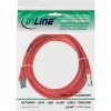 InLine komutacinis kabelis S/FTP PiMF Cat.6A be halogenų 500MHz raudonas 0,5m
