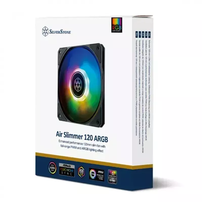 Oro aušintuvas Sidabrinėstone Air Slimmer 120 12 cm juodas permatomas