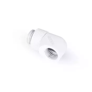 Montavimo rinkinys Alphacool Eiszapfen L-jungtis sukama G1/4 išorinis sriegis į G1/4 vidinis sriegis balta